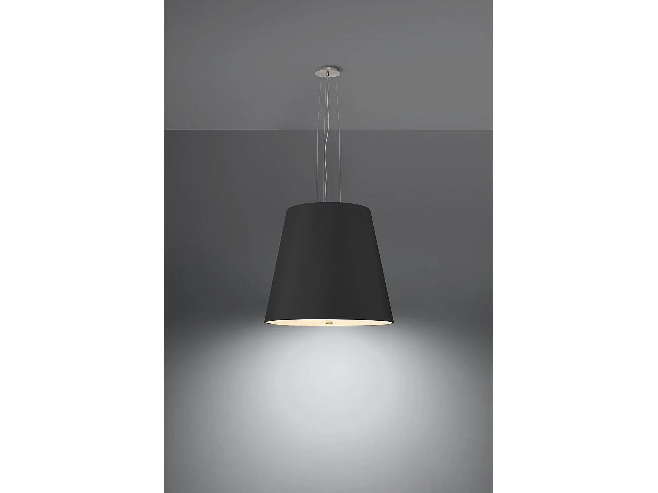 Sollux GENEVE Pendentif Dôme Classique Noir E27