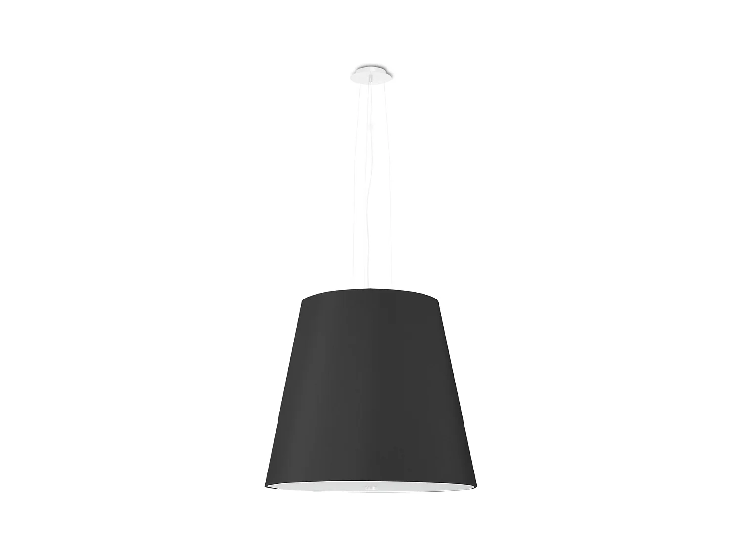 Kroonluchters Genve Modern Van  - 3 Lichtbronnen - L.50 X H.140 Cm - Zwart