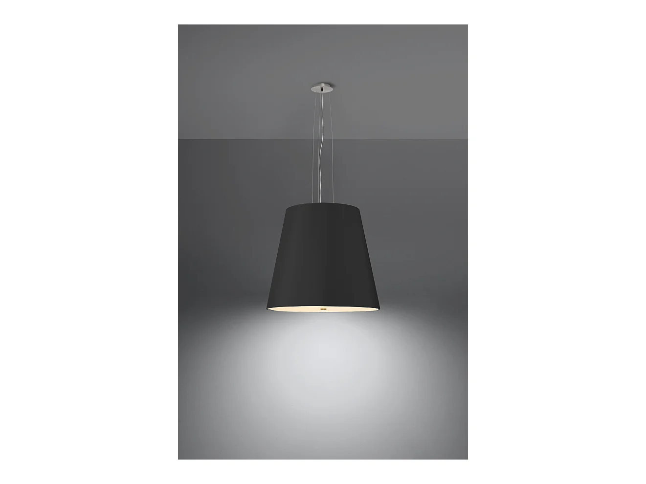 Sollux GENEVE Pendentif Dôme Classique Noir E27