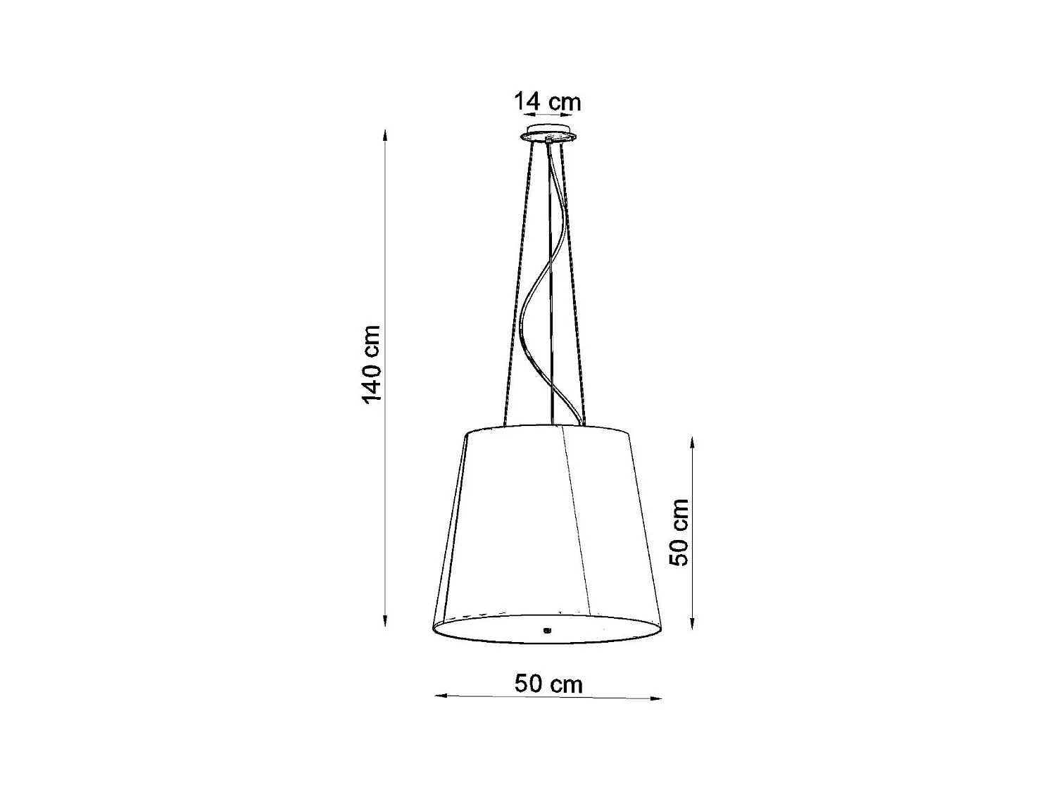 Sollux GENEVE Pendentif Dôme Classique Noir E27
