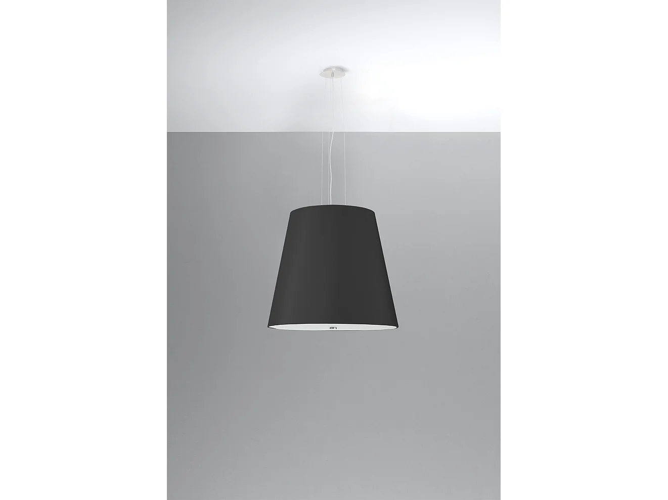 Sollux GENEVE Pendentif Dôme Classique Noir E27