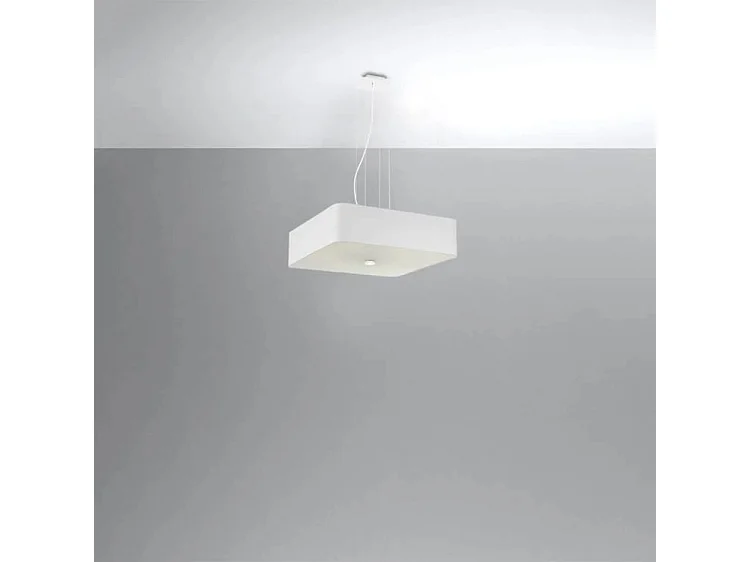 Kroonluchters Lokko Minimalistisch Van  - 5 Lichtbronnen - L.55 X H.105 Cm - Wit