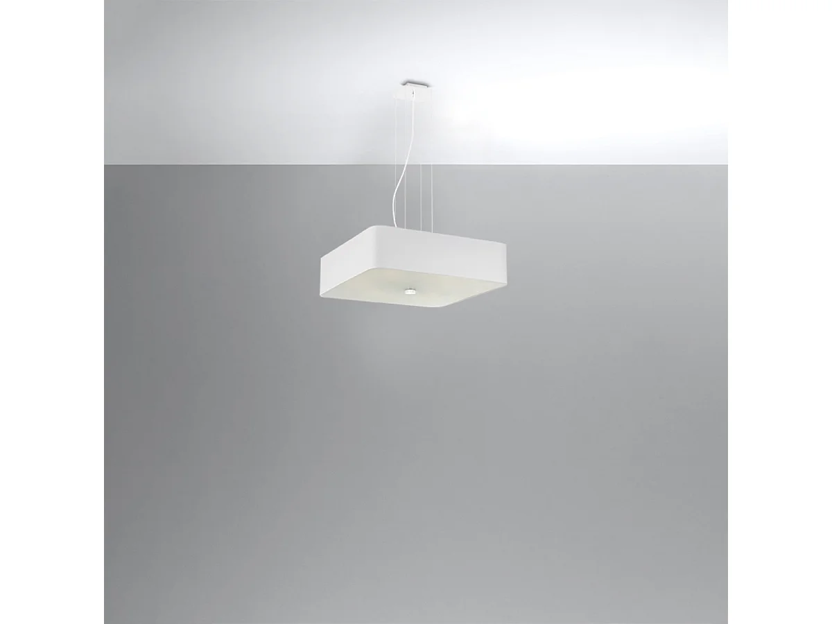 Kroonluchters Lokko Minimalistisch Van  - 5 Lichtbronnen - L.55 X H.105 Cm - Wit