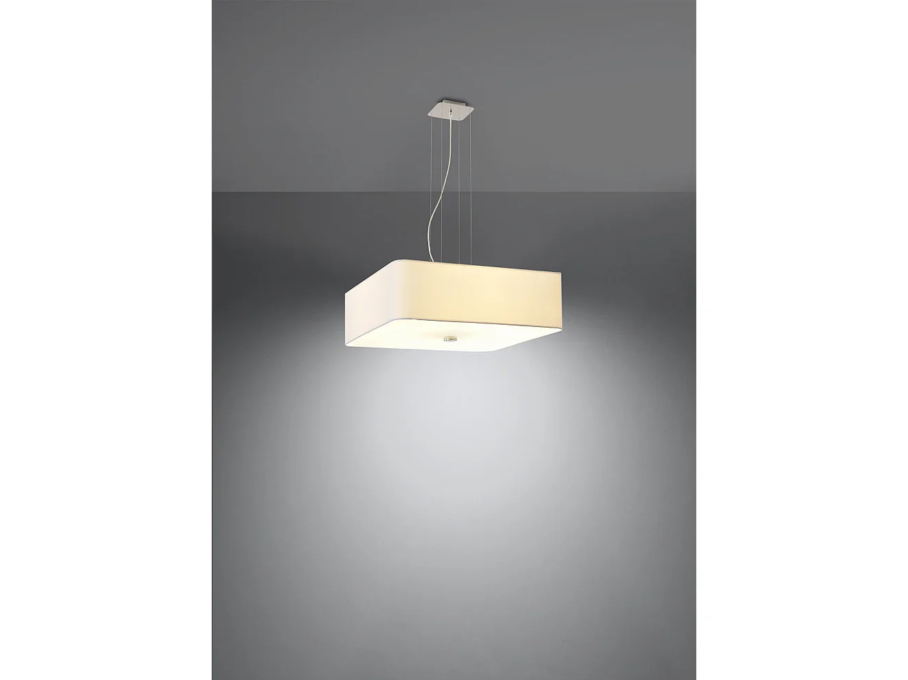 Kroonluchters Lokko Minimalistisch Van  - 5 Lichtbronnen - L.55 X H.105 Cm - Wit