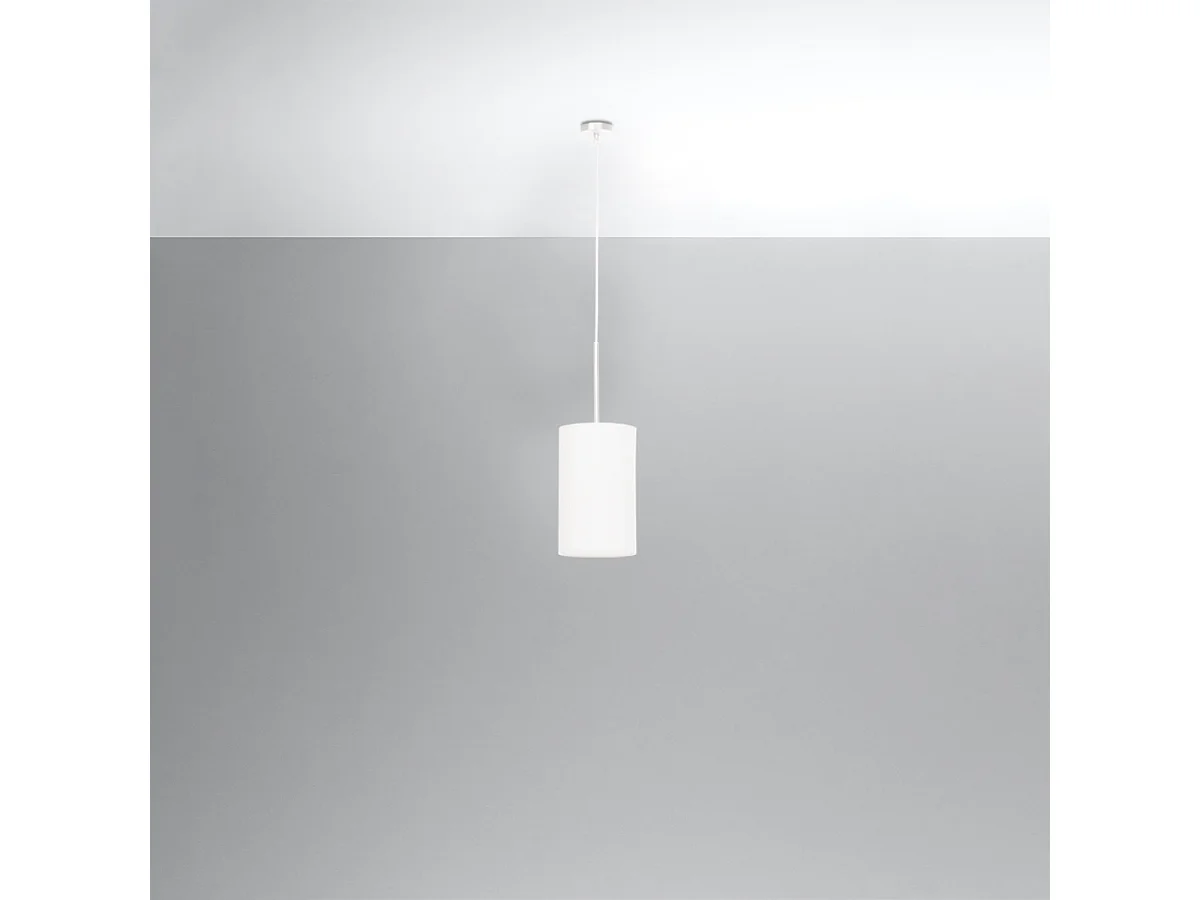 Slim Pendant zylindrisch licht White 15cm E27 Slim Pendelleuchte Zylindrisch Weiß 15cm E27