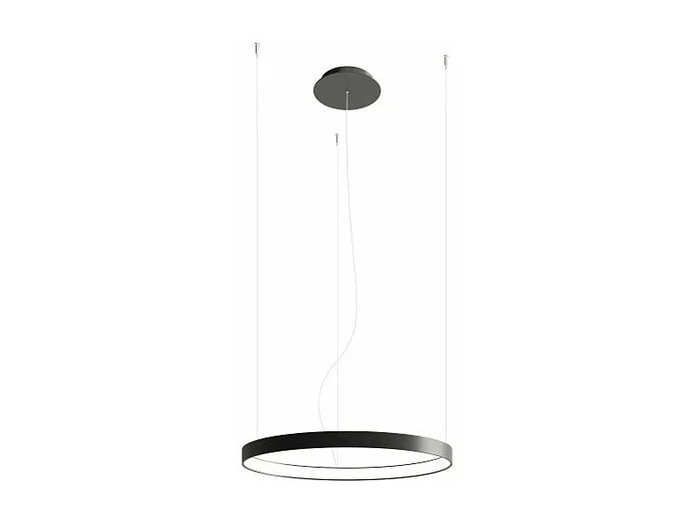 Sollux Lighting Rio Plafonnier suspendu à anneau LED intégré, noir, 3000K, 3870lm