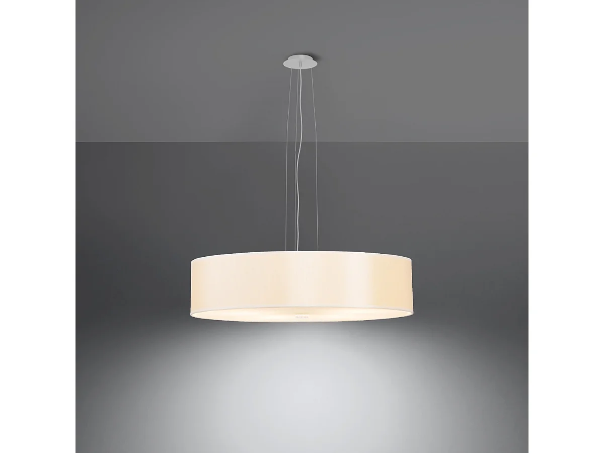 Kroonluchters Skala Minimalistisch Van  - 5 Lichtbronnen - L.50 X H.102 Cm - Wit