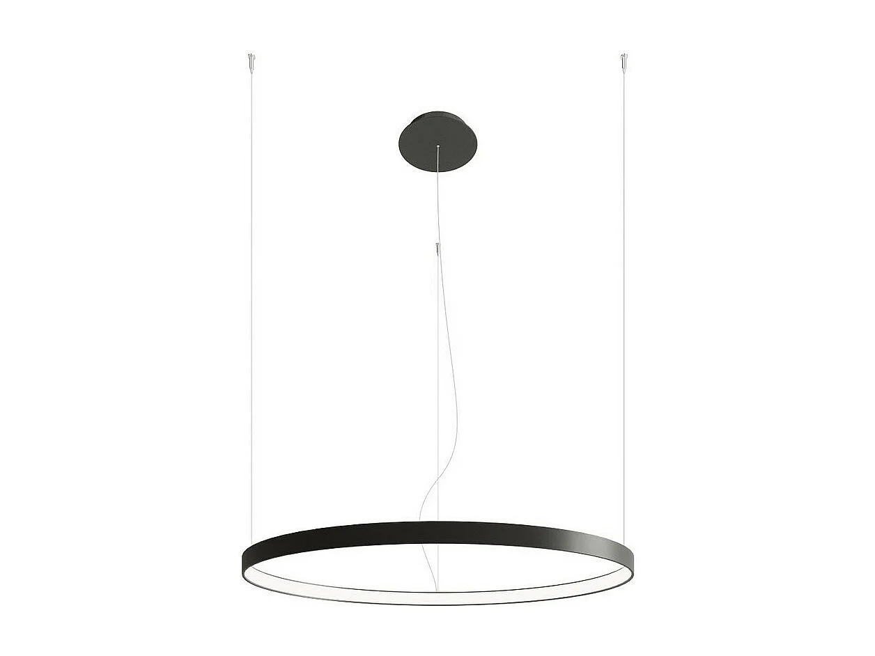 Sollux Lighting Rio Plafonnier suspendu à anneau LED intégré, noir, 4000K, 5520lm