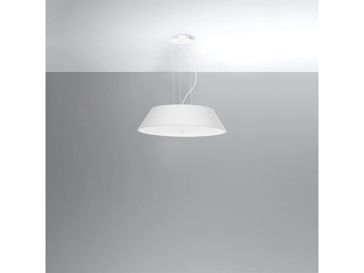 Zylindrische Pendelleuchte Weiß 60cm E27 Lampada a Sospensione Cilindrica Bianca 60cm E27