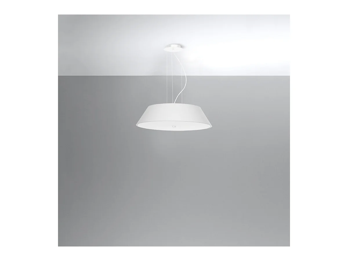 Kroonluchters Vega Minimalistisch Van  - 5 Lichtbronnen - L.60 X H.105 Cm - Wit