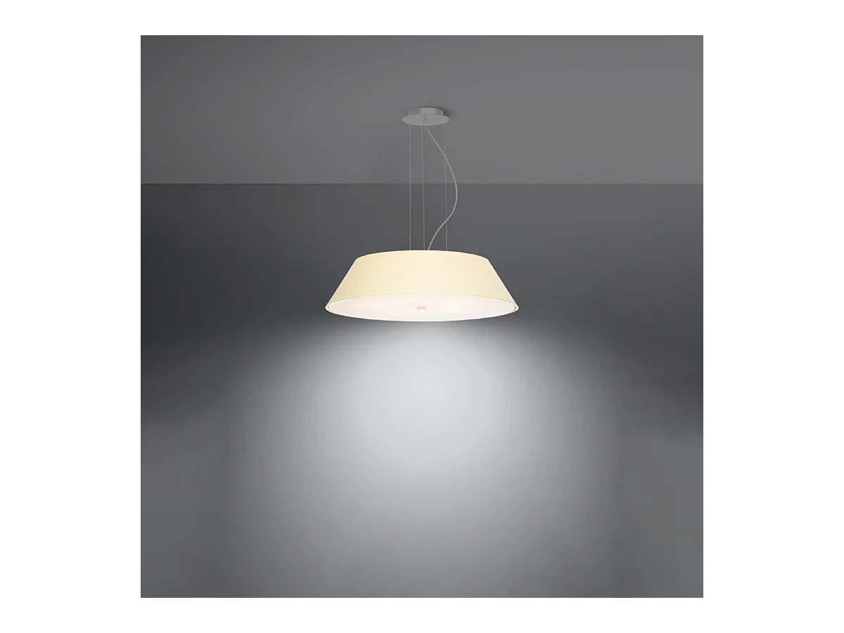 Kroonluchters Vega Minimalistisch Van  - 5 Lichtbronnen - L.60 X H.105 Cm - Wit