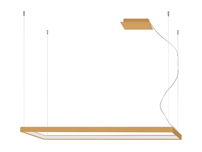 Sollux lichting Tuula Integrierte rechteckige LED-Deckenleuchte, Gold, 3000 K, 5751 lm