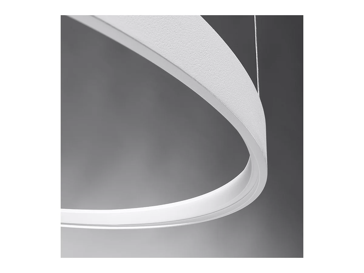 Sollux Lighting Rio Plafonnier suspendu à anneau LED intégré, noir, 4000K, 3870lm