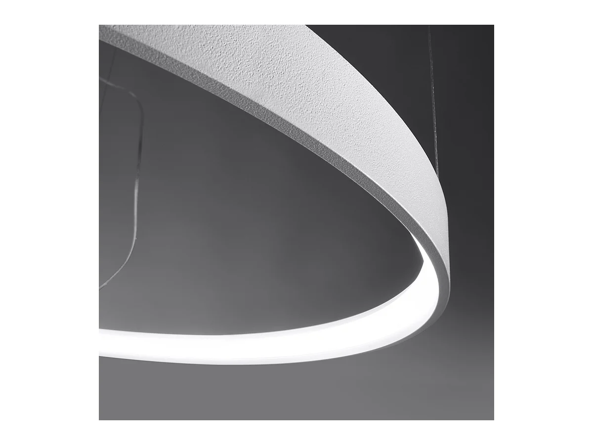 Sollux Lighting Rio Plafonnier suspendu à anneau LED intégré, noir, 4000K, 3870lm