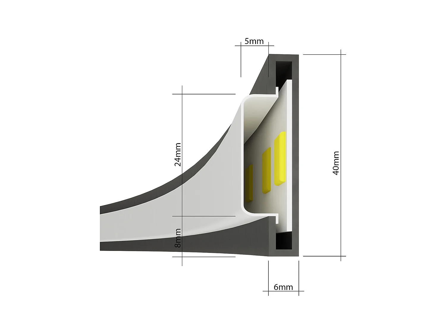 Sollux Lighting Rio Plafonnier suspendu à anneau LED intégré, noir, 4000K, 3870lm
