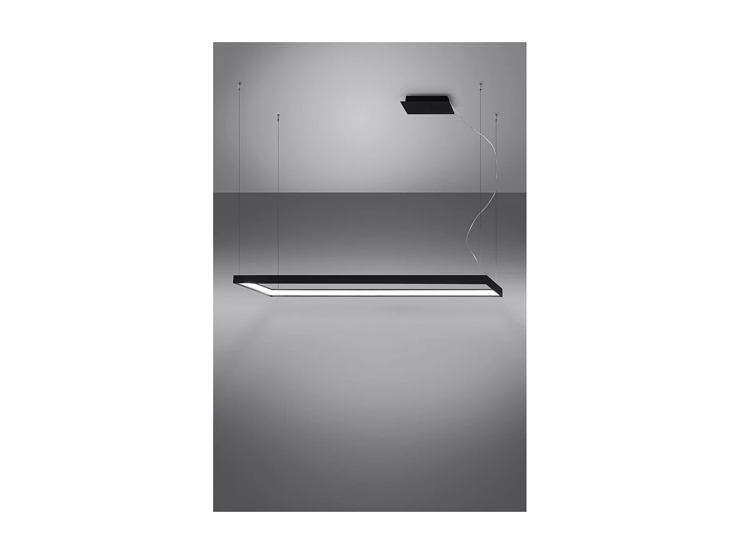 Sollux lichting Tuula Integrierte rechteckige LED-Deckenleuchte, schwarz, 4000 K, 8096 lm