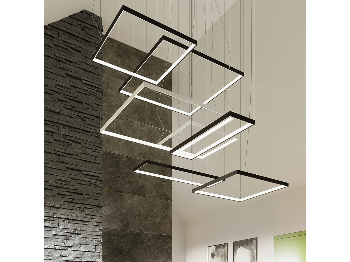 Sollux lichting Nelya Integrierte quadratische LED-Deckenleuchte, weiß, 3000 K, 5757 lm