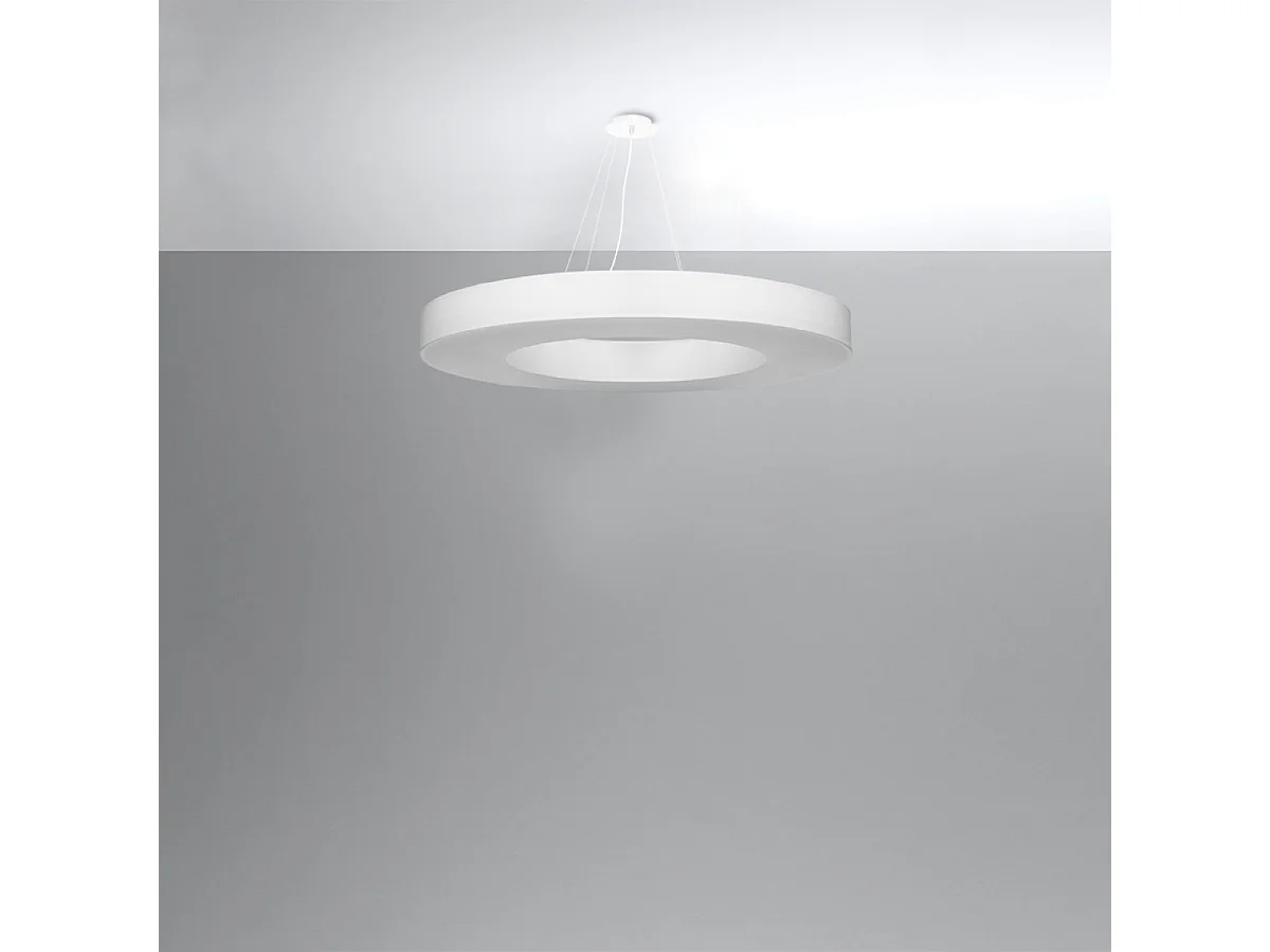 Sollux SATURNO Suspension Cylindrique Blanc 90cm E27