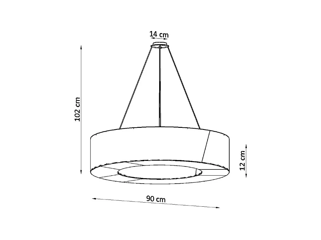 Żyrandol SATURNO SLIM 90 biały