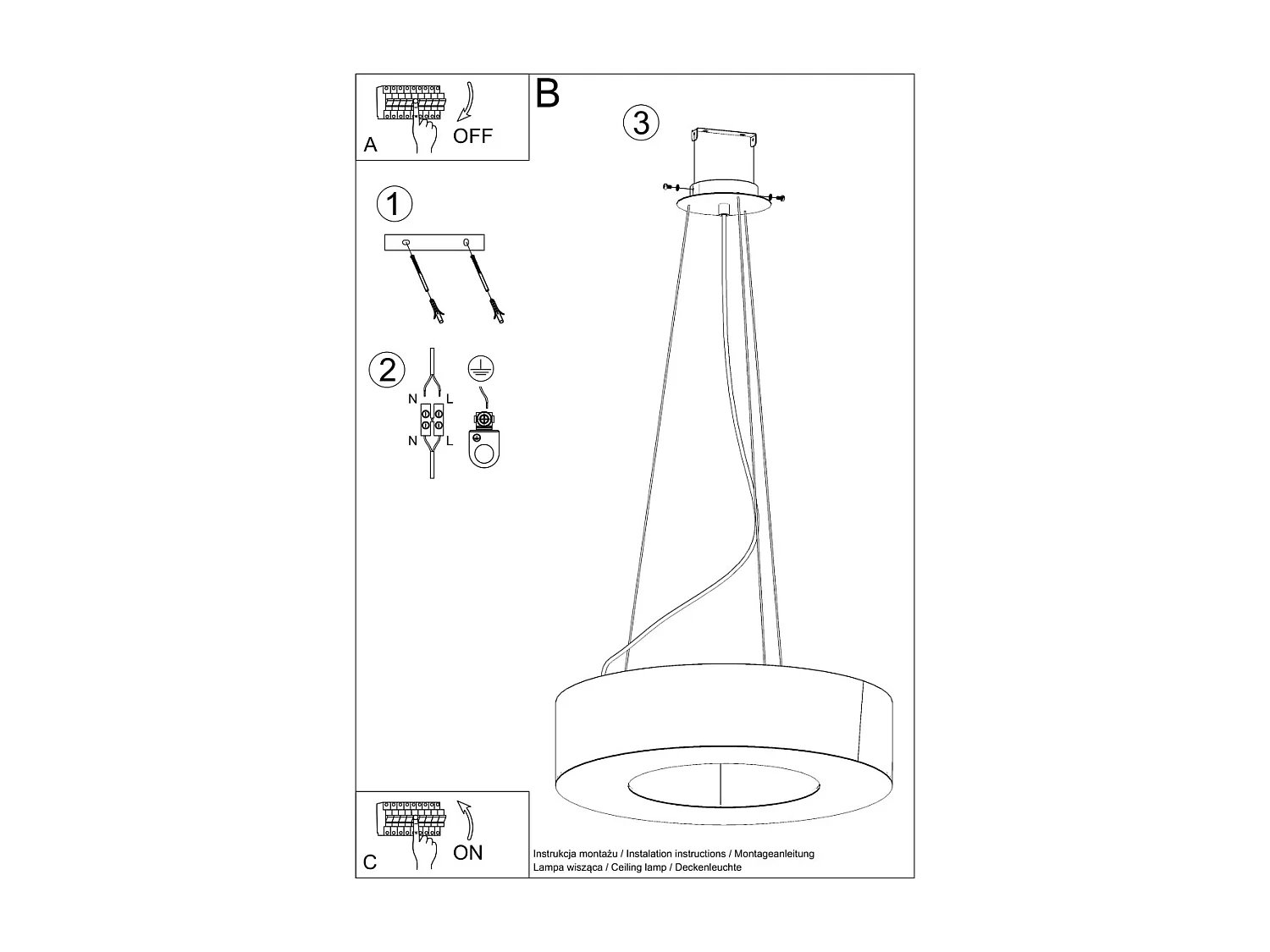 Lustres Saturno Minimalista, Tecido/Pvc/Aço - 8 Lichtbronnen - L.90 X H.102 Cm - Branco