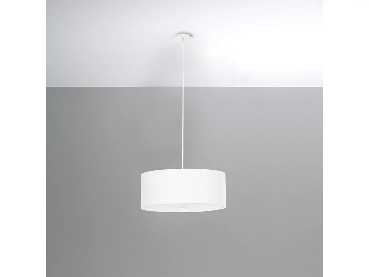 Sollux SKALA Suspension Cylindrique Blanc 30cm E27