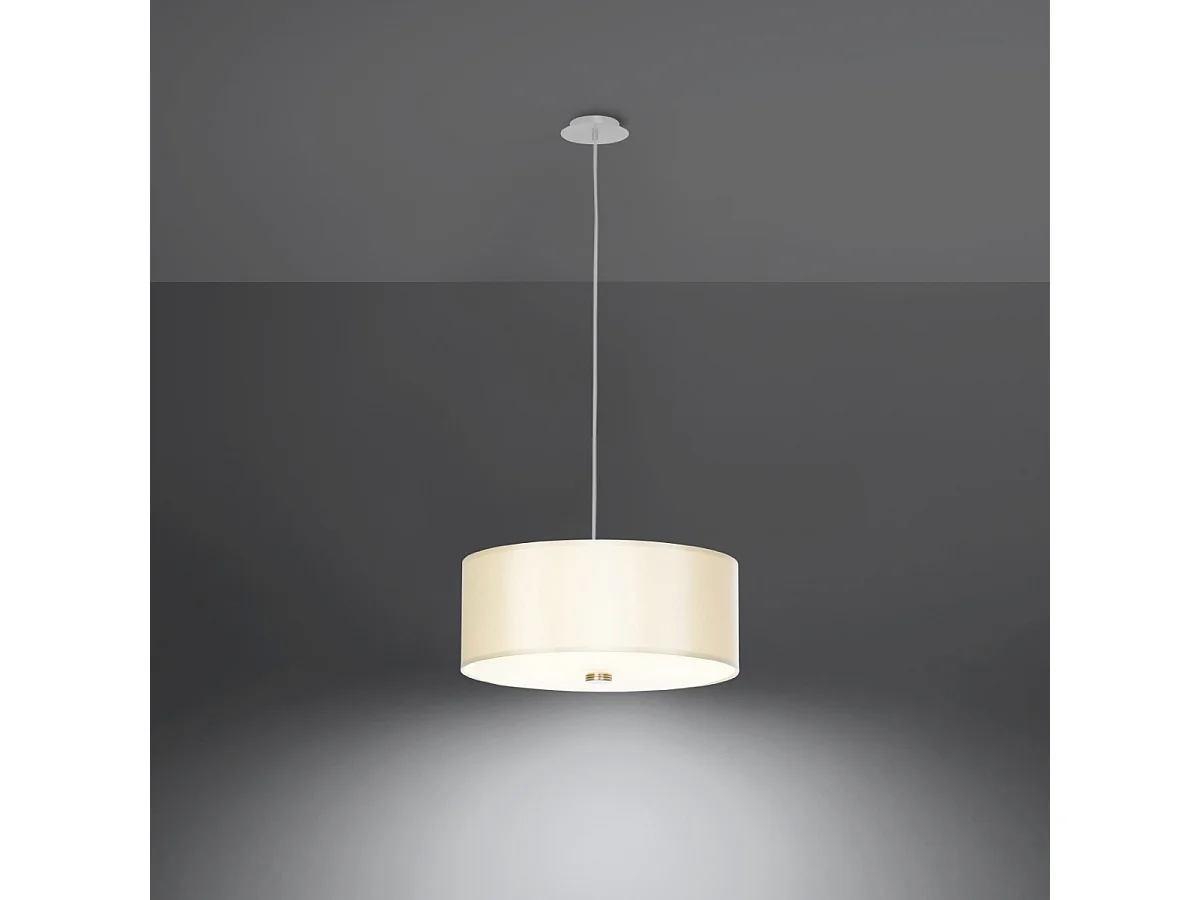 Sollux SKALA Suspension Cylindrique Blanc 30cm E27