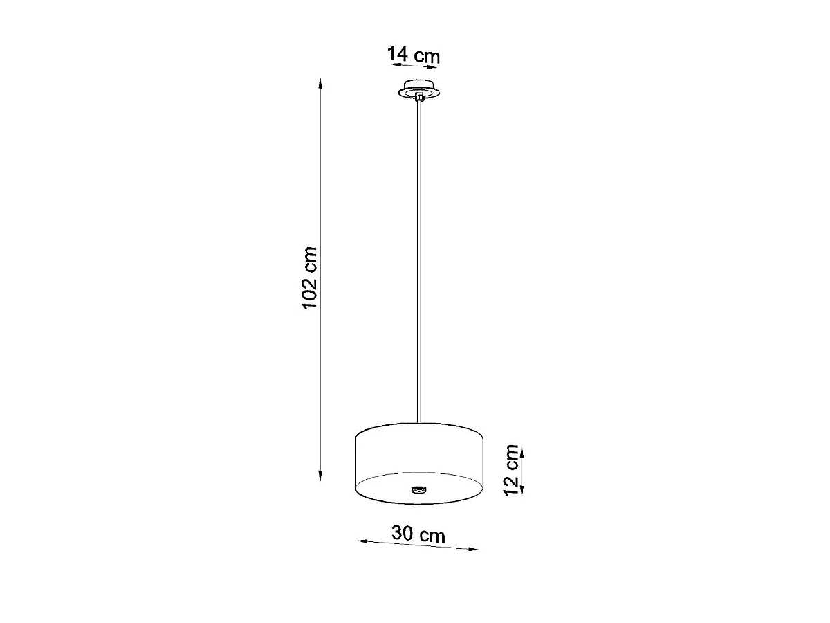 Sollux SKALA Suspension Cylindrique Blanc 30cm E27