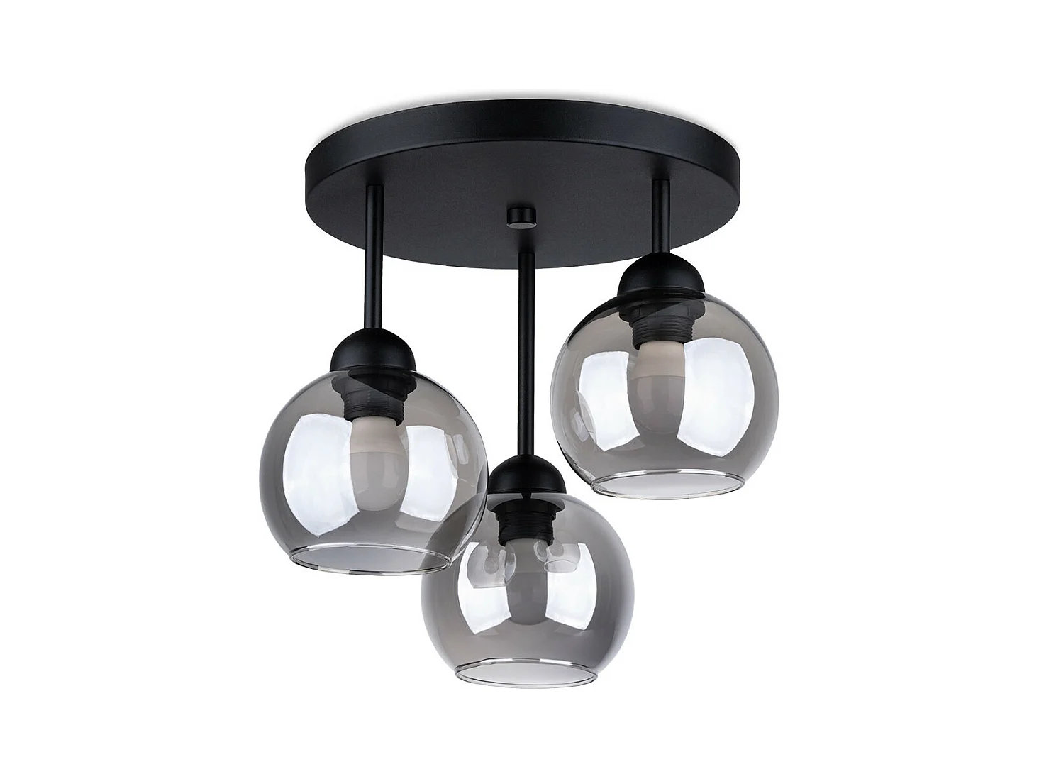 Sollux Alino Lampada da soffitto semi-incasso a braccio multiplo nera