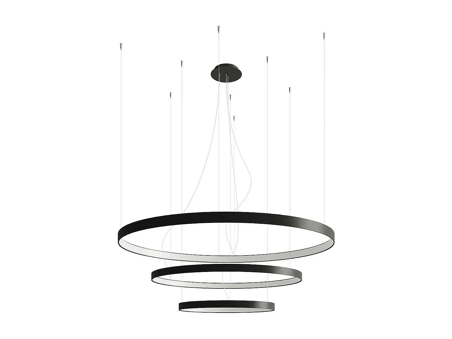 Sollux Rio Plafón Led Integrado Colgante Negro