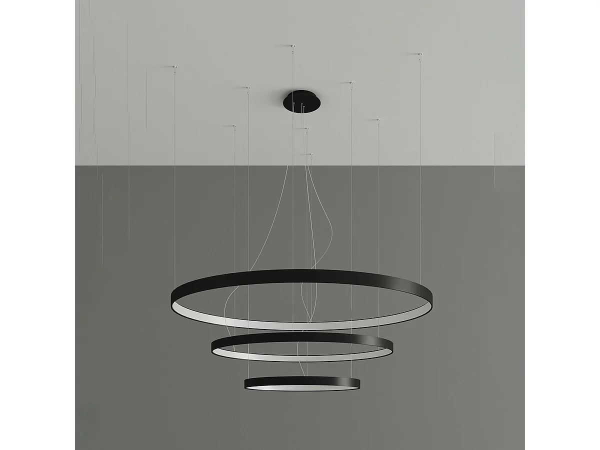 Sollux Rio Plafón Led Integrado Colgante Negro