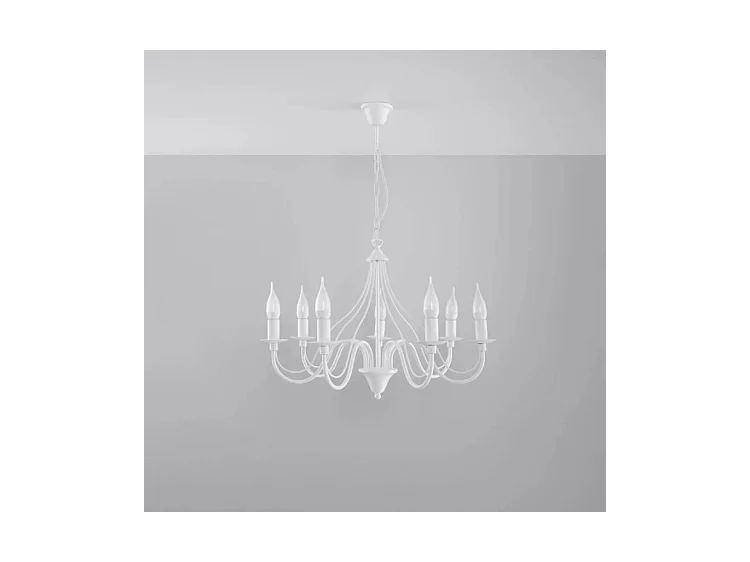 Sollux MINERWA Lustre à 7 bras multiples blanc, E14