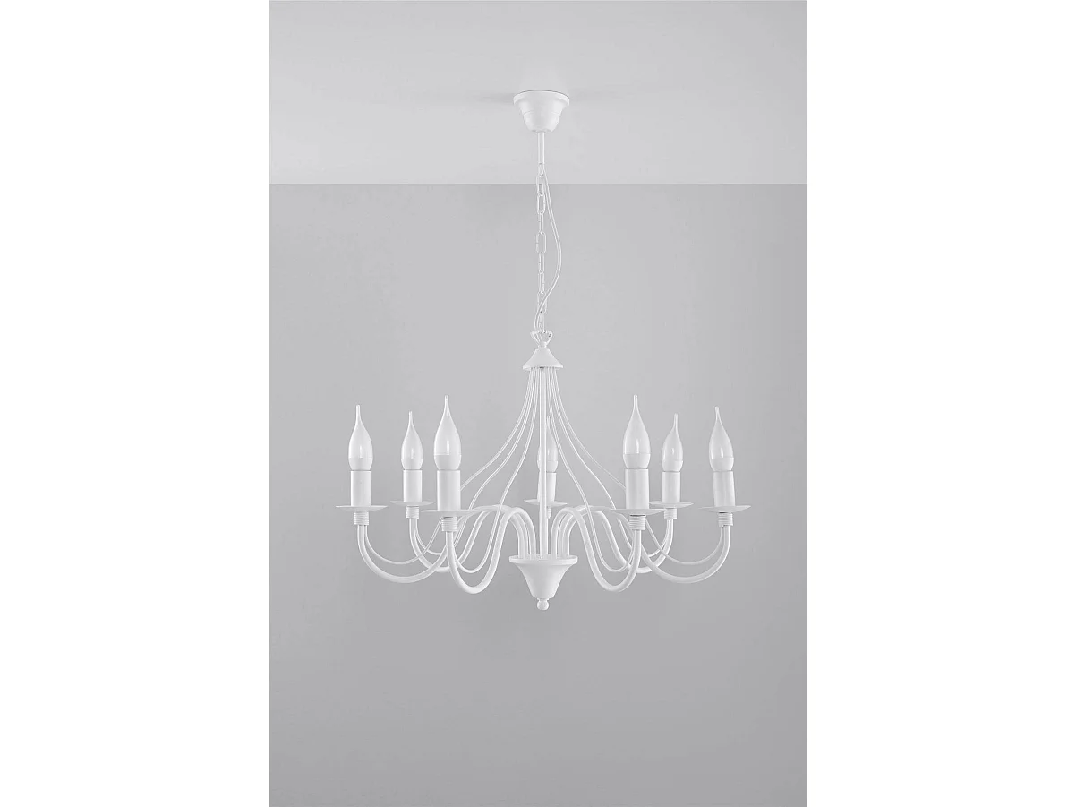 Sollux MINERWA Lustre à 7 bras multiples blanc, E14