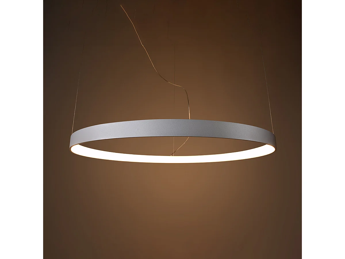 Lampada a sospensione circolare a LED integrata bianca 78cm 3000K Lámpara Colgante Circular LED Integrada Blanca 78cm 3000K