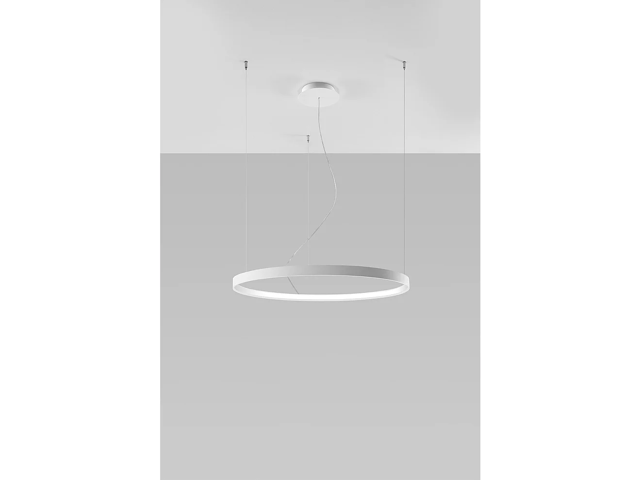Integrated LED Circular Pendelleuchte White 78cm 3000K Integrierte LED-Kreispendelleuchte Weiß 78cm 3000K