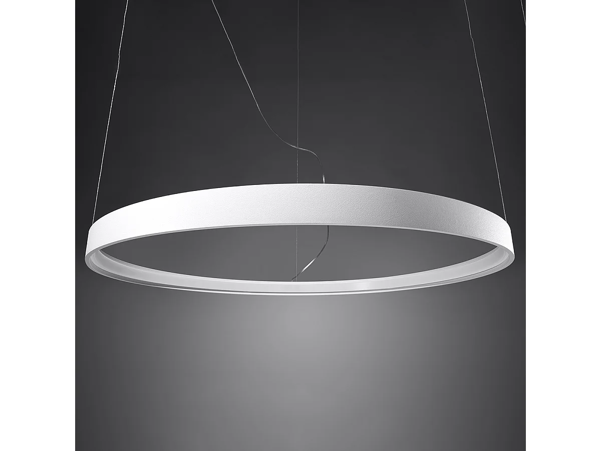 Integrated LED Circular Pendelleuchte White 78cm 3000K Integrierte LED-Kreispendelleuchte Weiß 78cm 3000K