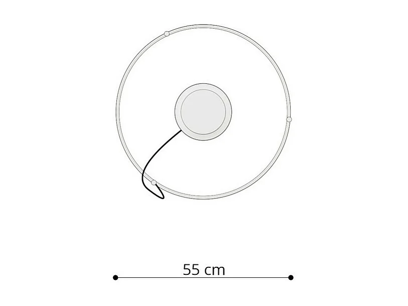 Sollux lichting Rio Integrierte LED-Ring-Pendel-Deckenleuchte, Weiß, 4000 K, 3870 lm