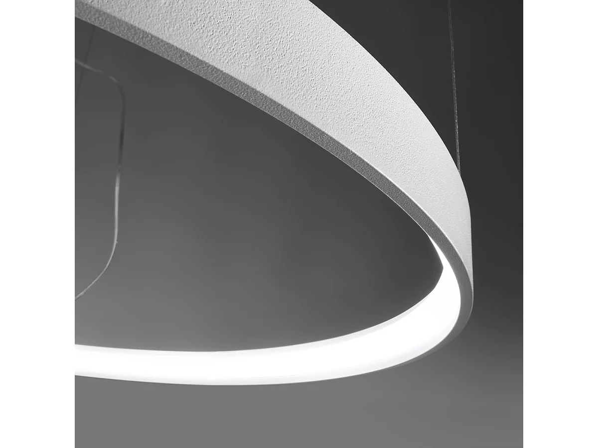 Sollux lichting Rio Integrierte LED-Ring-Pendel-Deckenleuchte, Weiß, 4000 K, 3870 lm