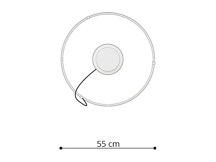 Sollux lichting Rio Integrierte LED-Ring-Pendel-Deckenleuchte, Weiß, 4000 K, 3870 lm