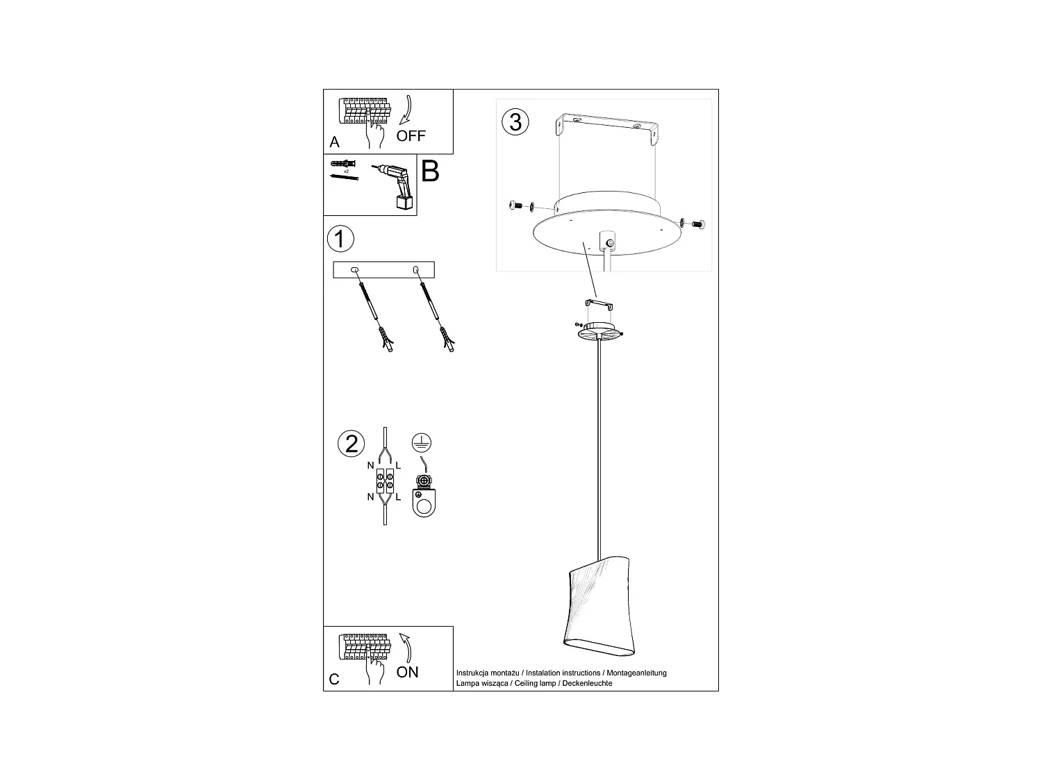Lampadario Cupola Bianco E27 Lámpara colgante domo Blanca E27