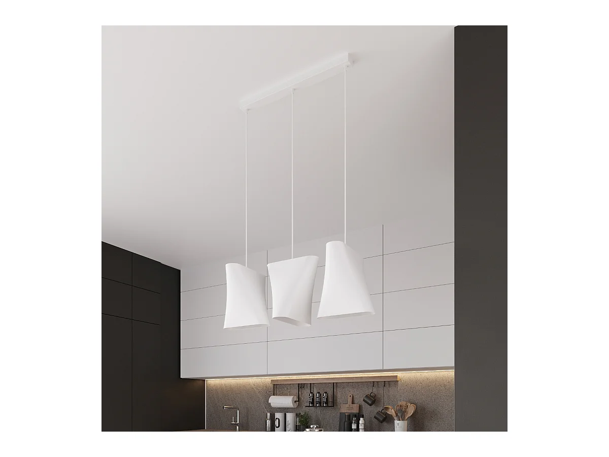 Lampadario Cupola Bianco E27 Lámpara colgante domo Blanca E27