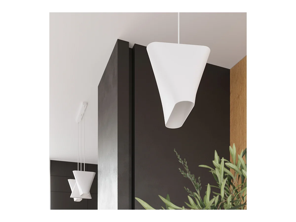 Lampadario Cupola Bianco E27 Lámpara colgante domo Blanca E27