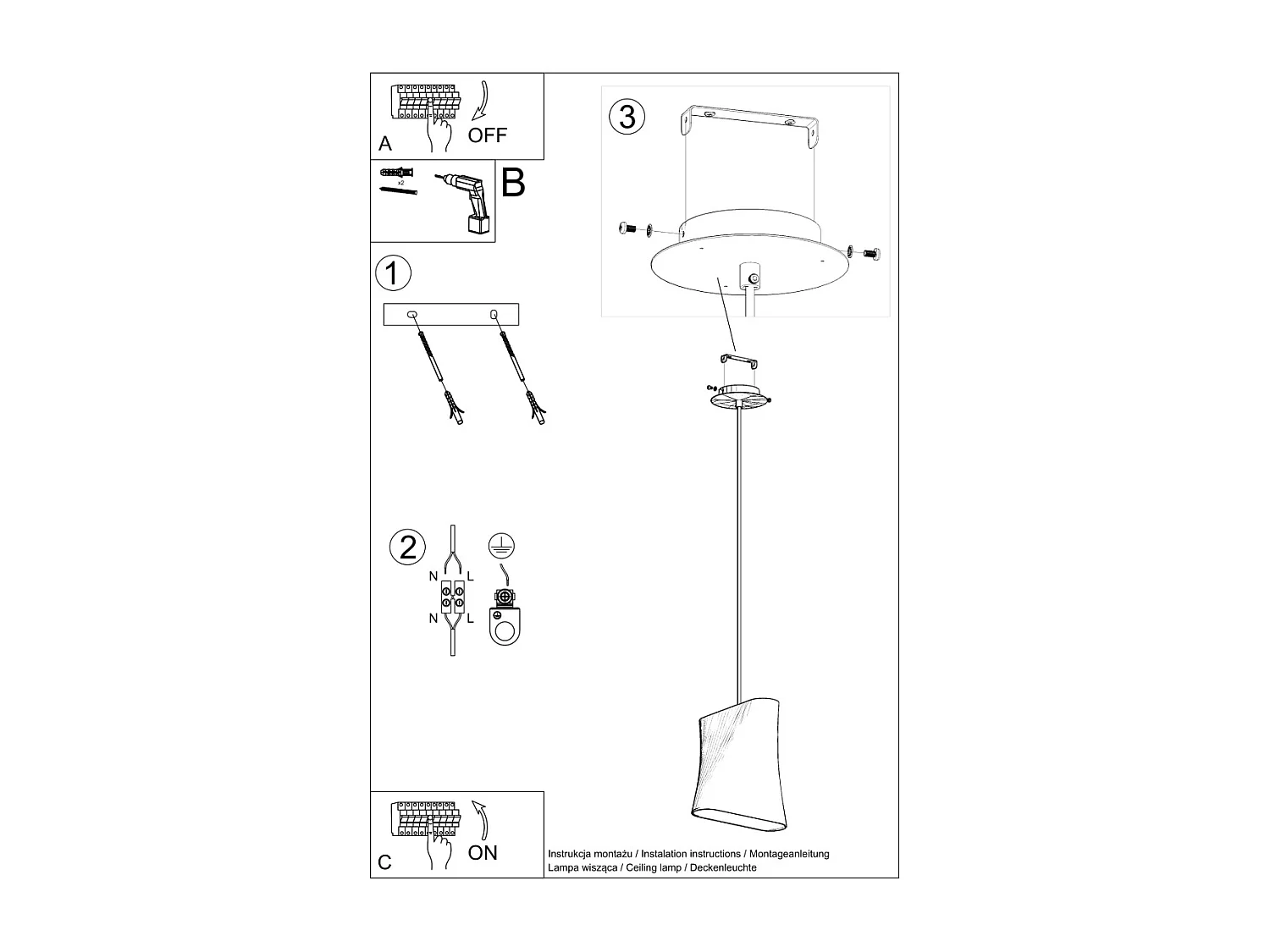 Lampadario Cupola Bianco E27 Lámpara colgante domo Blanca E27
