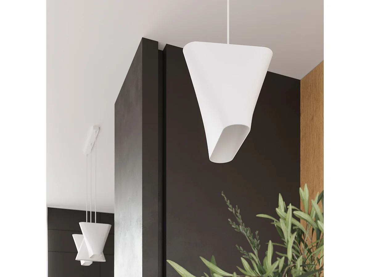 Lampadario Cupola Bianco E27 Lámpara colgante domo Blanca E27