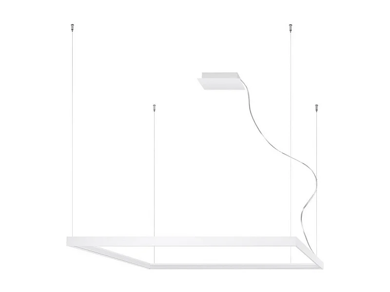 Sollux lichting Nelya Integrierte LED-Deckenleuchte, quadratisch, weiß, 3000 K, 8096 lm