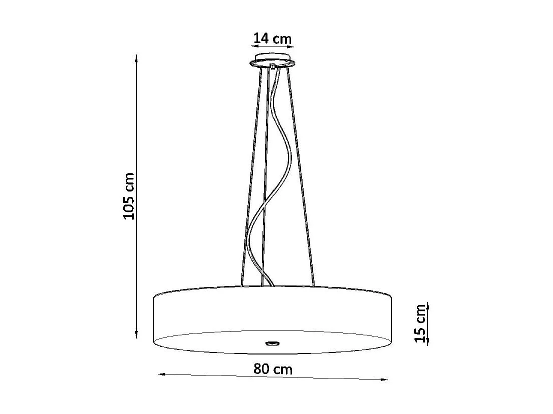 zylindrisch Pendelleuchte Black 80cm E27 Zylindrische Pendelleuchte Schwarz 80cm E27