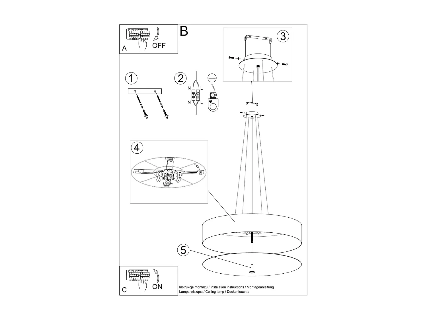 zylindrisch Pendelleuchte Black 80cm E27 Zylindrische Pendelleuchte Schwarz 80cm E27