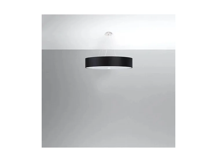 Zylindrische Pendelleuchte Schwarz 80cm E27 Lampada a Sospensione Cilindrica Nera 80cm E27