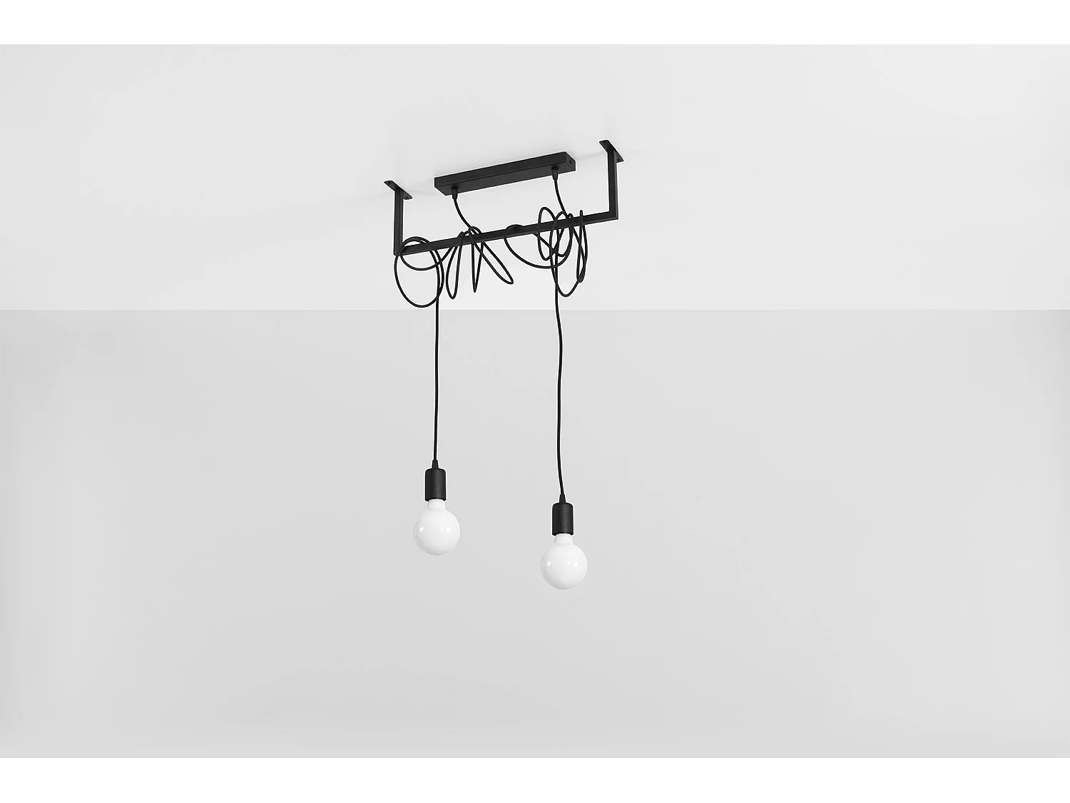 Kroonluchters Salamanca Modern Van  - 2 Lichtbronnen - L.50 X H.150 Cm - Zwart