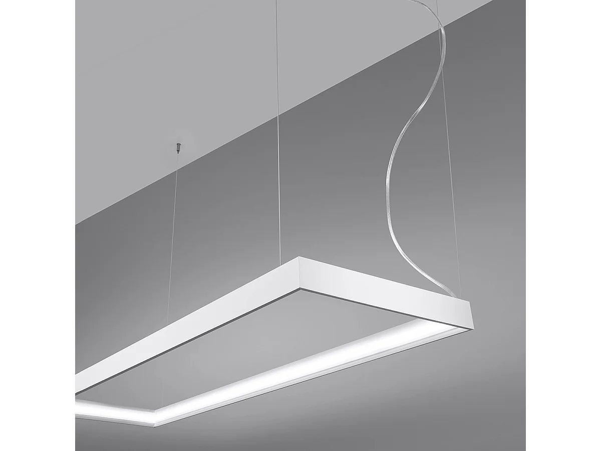 Sollux Lighting Tuula Luz de techo colgante rectangular LED integrada, blanca, 4000K, 5757lm