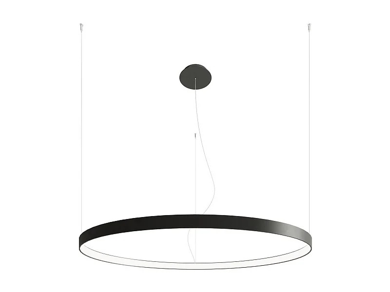 Sollux lichting Rio Integrierte LED-Ring-Pendel-Deckenleuchte, Schwarz, 4000 K, 7820 lm